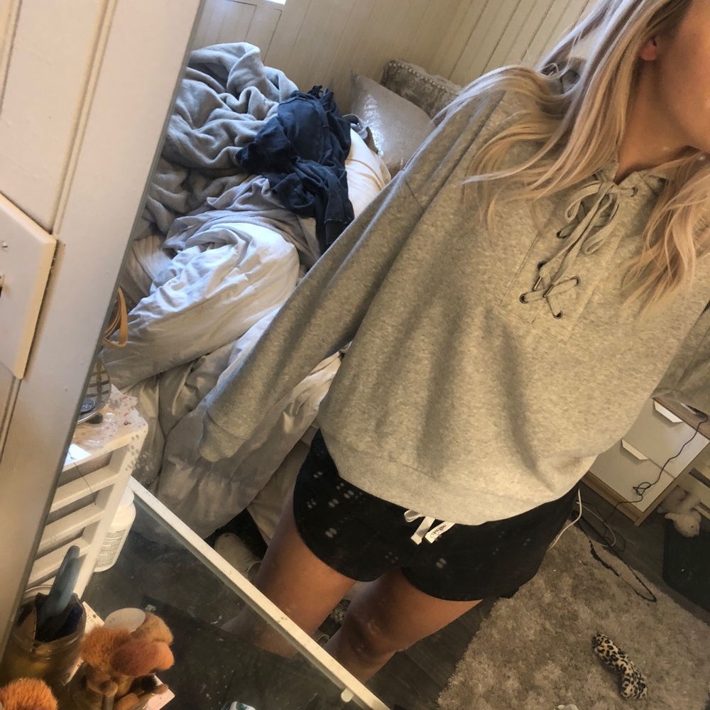 Tie front sweater
